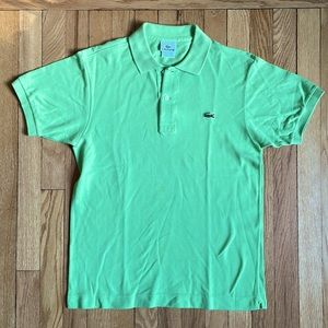 EUC Lacoste Short Sleeve Polo Shirt Mens Green EUR 3 US small Alligator